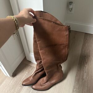 Knee high leather boots - worn a couple times. Good condition. See pictures.